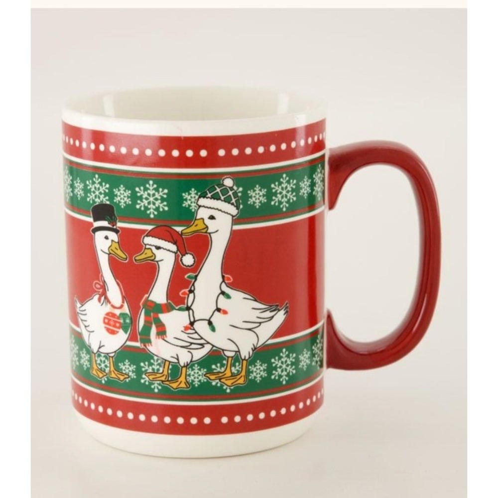Cracker Barrel Christmas Red Geese Ceramic Mug NEW 2026
